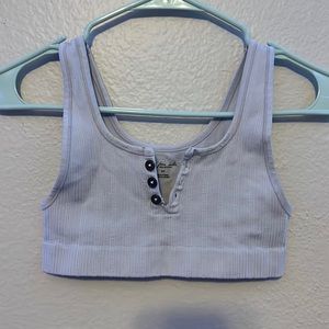 Urban outfitters cropped tank top with buttons